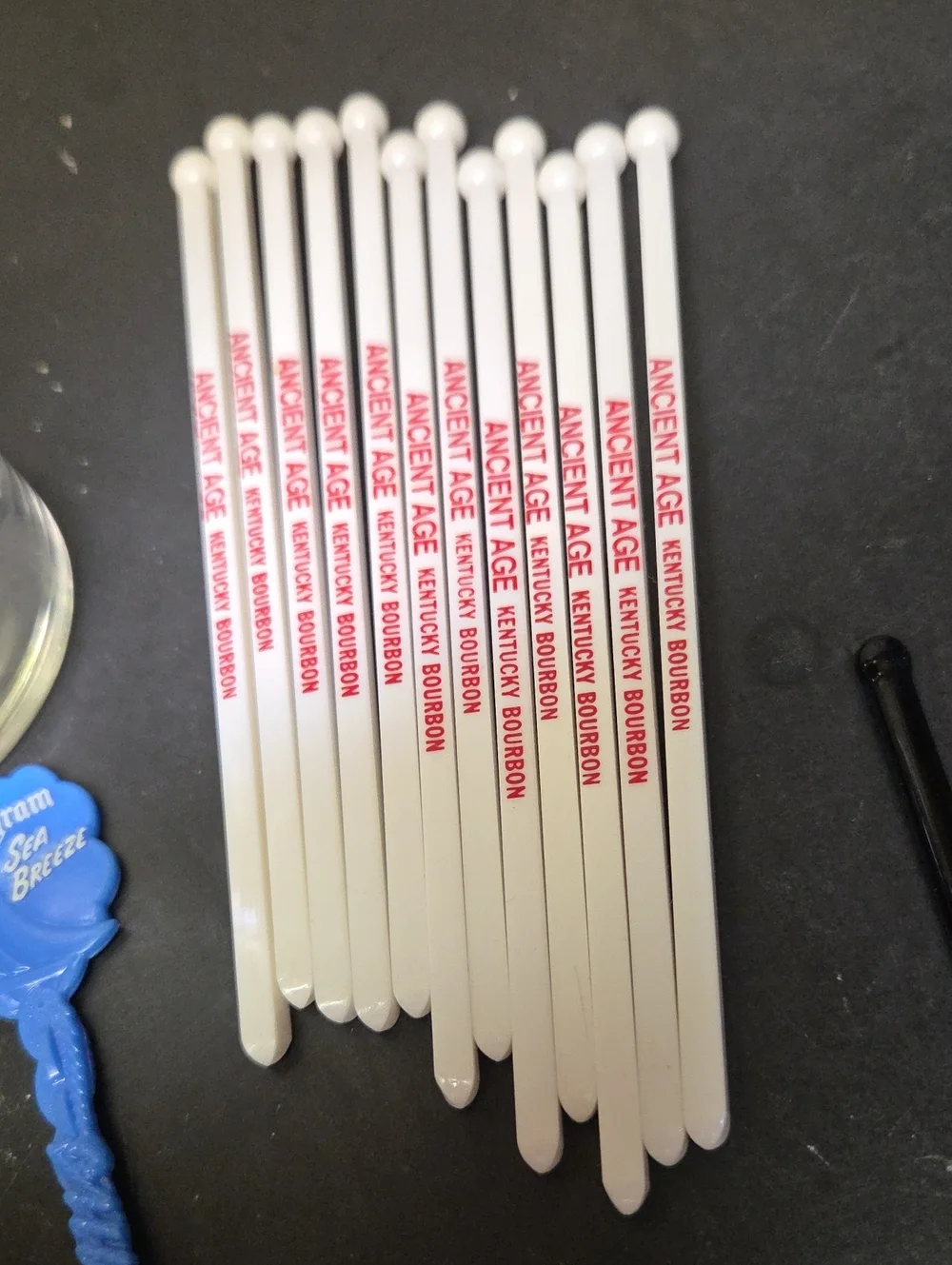 Vintage Swizzle Sticks Lot Of‎ 37 Plastic & A Few Glass
